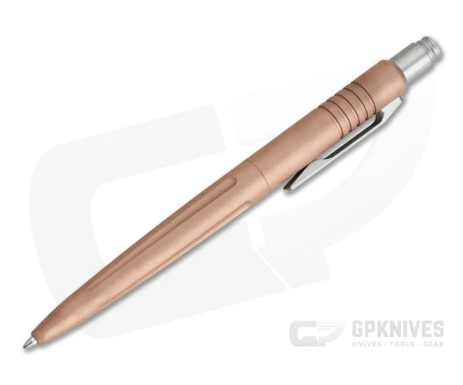 Pena Knives X-Series Click Pen Copper Titanium Clip Black Ink Pen - Image 2