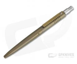 Pena Knives X-Series Click Pen Bronze Titanium Matching Clip Black Ink Pen