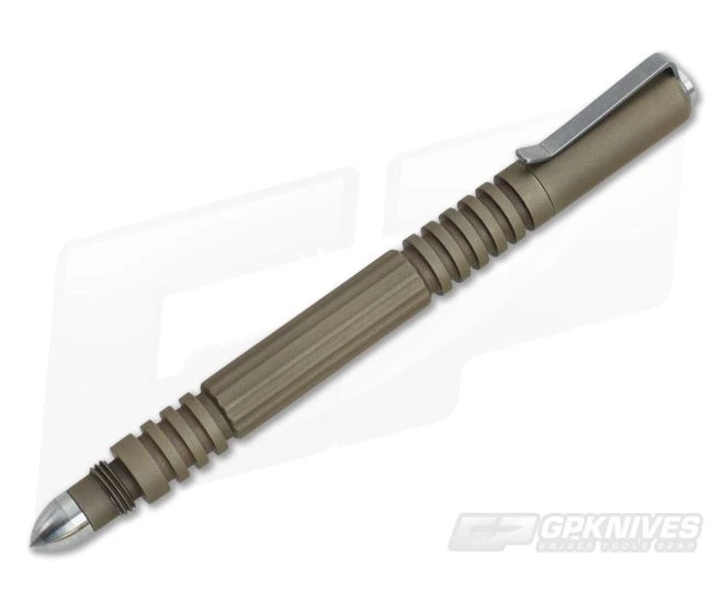 Hinderer Knives Investigator Pen FDE DLC Stainless Steel