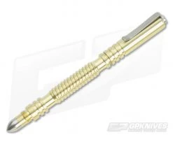 Hinderer Knives Investigator Pen Spiral Brass