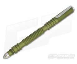 Hinderer Knives Investigator Pen Spiral Aluminum Matte OD Green