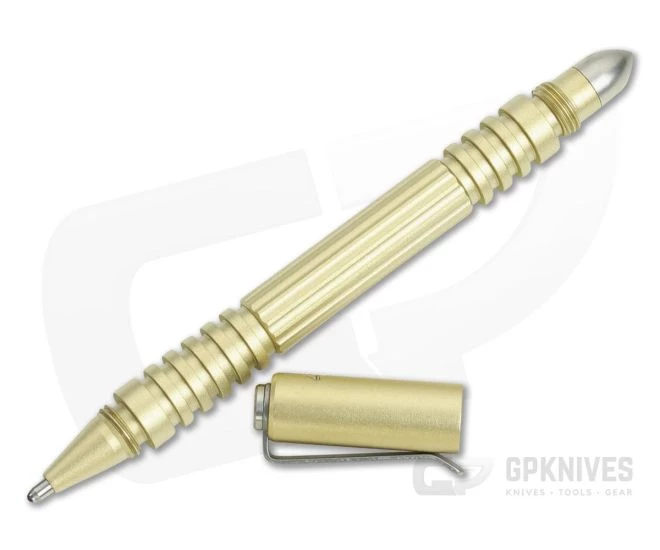 Hinderer Knives Investigator Pen Brass Bead Blasted - Image 2