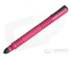 Hinderer Investigator Pen Matte Pink Aluminum Black Hardware