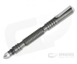 Hinderer Knives Investigator Pen Spiral Stainless Steel Stonewashed Black DLC