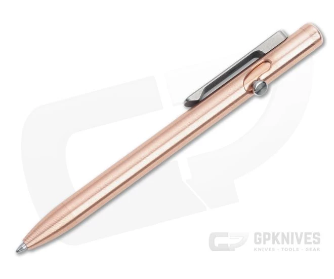 Tactile Turn Slim Bolt Action Pen Short Copper Ink Pen - Image 2