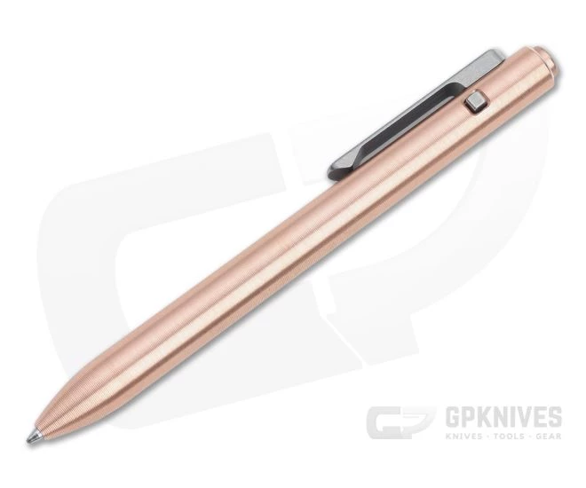 Tactile Turn Side Click Pen Short Copper Ink Pen - Image 2