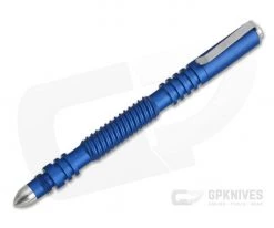 Hinderer Knives Investigator Pen Spiral Aluminum Matte Blue