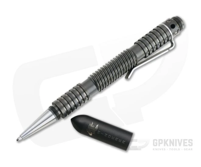 Hinderer Knives Extreme Duty Pen Spiral Stainless Steel Stonewashed Black DLC - Image 2