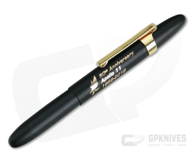 Fisher Bullet Space Pen Special Edition Apollo 11 50th Anniversary Matte Black with Clip 400BGFGGCL-50