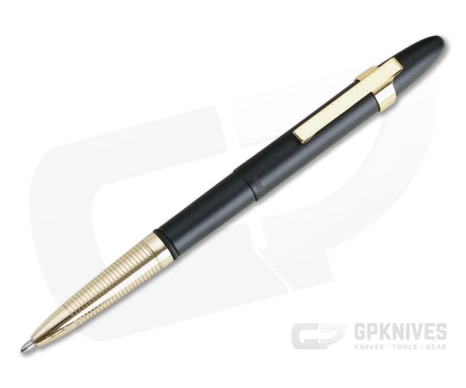 Fisher Space Pen x Realtree Bullet Pen Matte Black with Gold Grip and Clip 400BGFGGCL-RT - Image 2