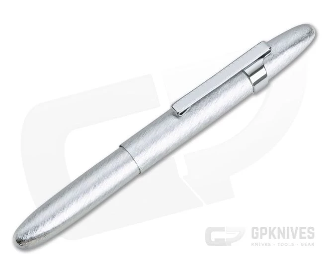 Fisher Space Pen Brushed Chrome Bullet Space Pen with Clip 400BRCCL