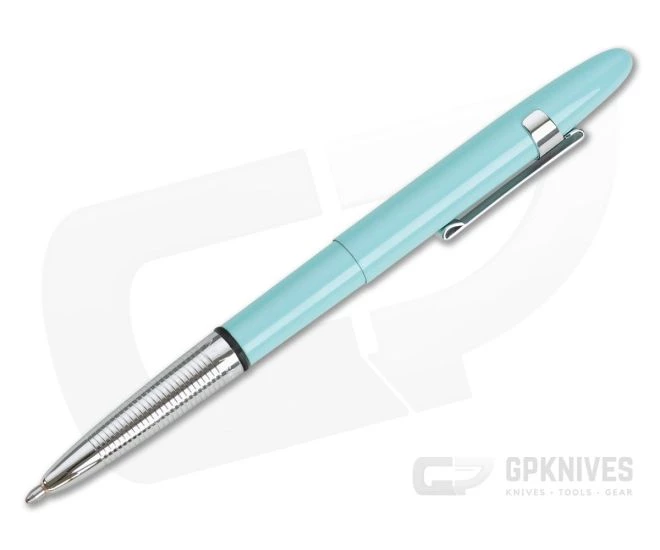 Fisher Space Pen Tahitian Blue & Chrome Bullet Space Pen with Clip 400TBLCL - Image 2