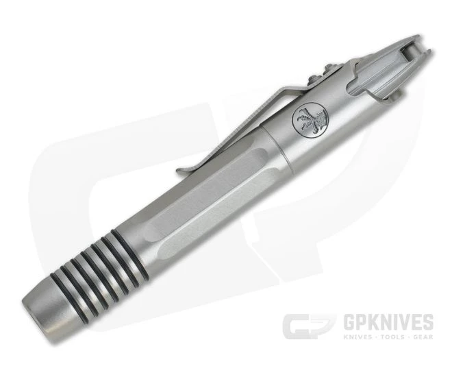 Microtech Siphon II Signature Claw Logo Engraved Bead Blast Stainless Steel Ink Pen 401-SS-BBCS - Image 2