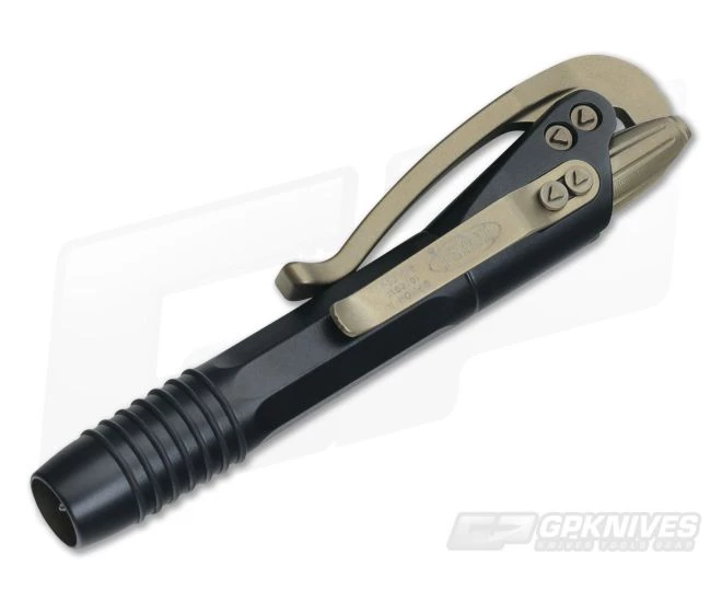 Microtech Siphon II Ink Pen Black Stainless Steel w/Bronze 401-SS-BKBZ - Image 2