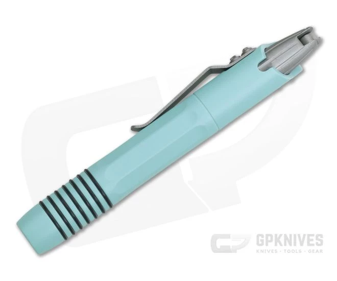 Microtech Siphon II Ink Pen Robin's Egg Blue Stainless Steel 401-SS-RE - Image 2