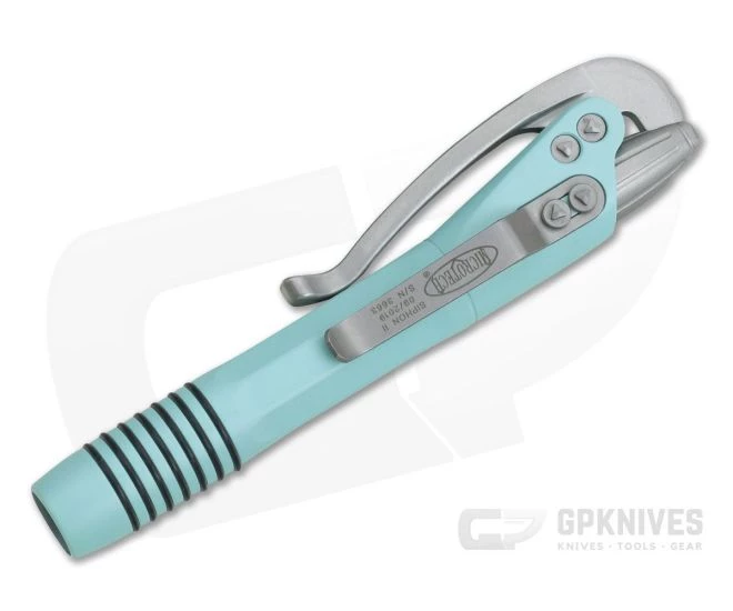 Microtech Siphon II Ink Pen Robin's Egg Blue Stainless Steel 401-SS-RE - Image 3