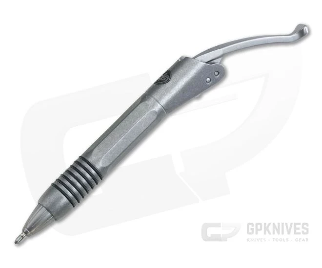 Microtech Siphon II Ink Pen Signature Series 25th Anniversary Stonewashed Stainless Steel 401-SS-SWS25