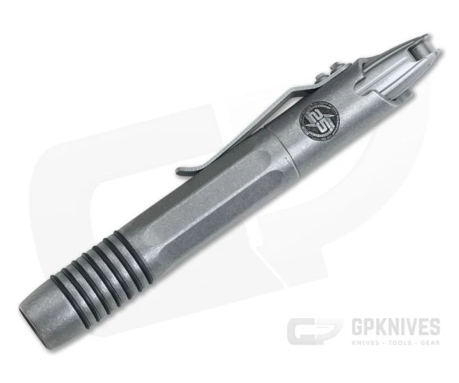 Microtech Siphon II Ink Pen Signature Series 25th Anniversary Stonewashed Stainless Steel 401-SS-SWS25 - Image 2