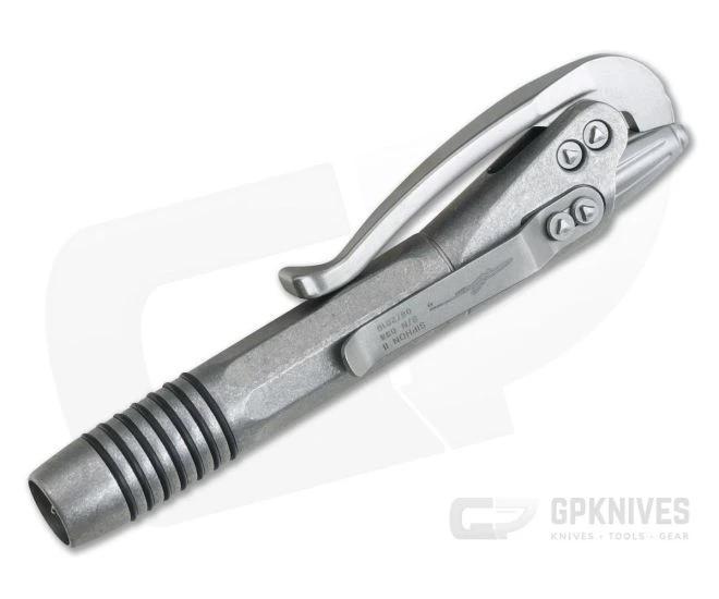 Microtech Siphon II Ink Pen Signature Series Dagger Stonewashed Stainless Steel 401-SS-SWSD - Image 3