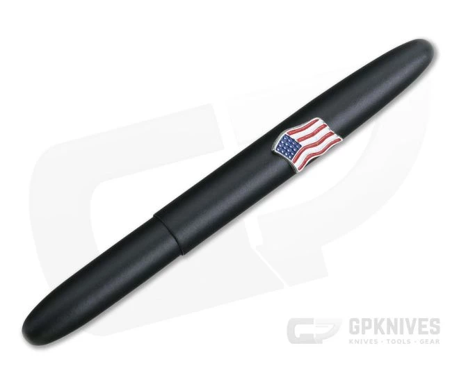 Fisher Space Pen American Flag Emblem Black Bullet Space Pen 600B-AF