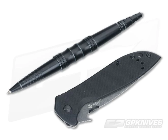 Kershaw Emerson Tactical Kit CQC-4BW Frame Lock and Tactical Pen 6054KITX