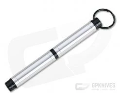 Fisher Space Pen Backpacker Clear Anodized Silver Aluminum Space Pen With Key Chain BP