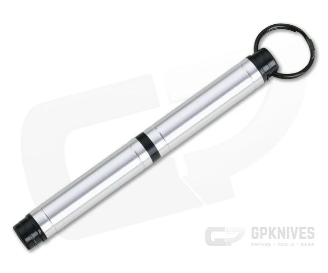 Fisher Space Pen Backpacker Clear Anodized Silver Aluminum Space Pen With Key Chain BP