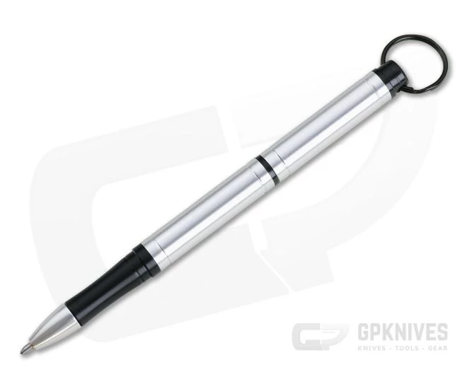 Fisher Space Pen Backpacker Clear Anodized Silver Aluminum Space Pen With Key Chain BP - Image 2