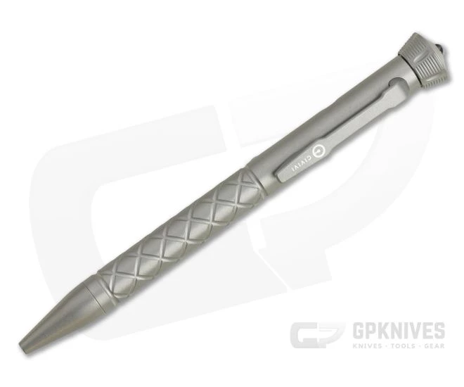 CIVIVI Coronet Gray Titanium Bolt Action Pen CP-02A