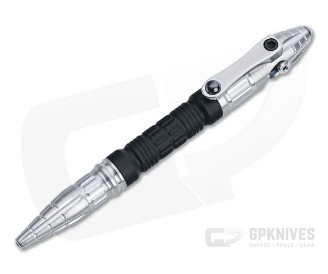 Heretic Knives Thoth Modular Pen Stonewashed Titanium Black Aluminum Bolt Action Ink Pen H038-TI-ALUM