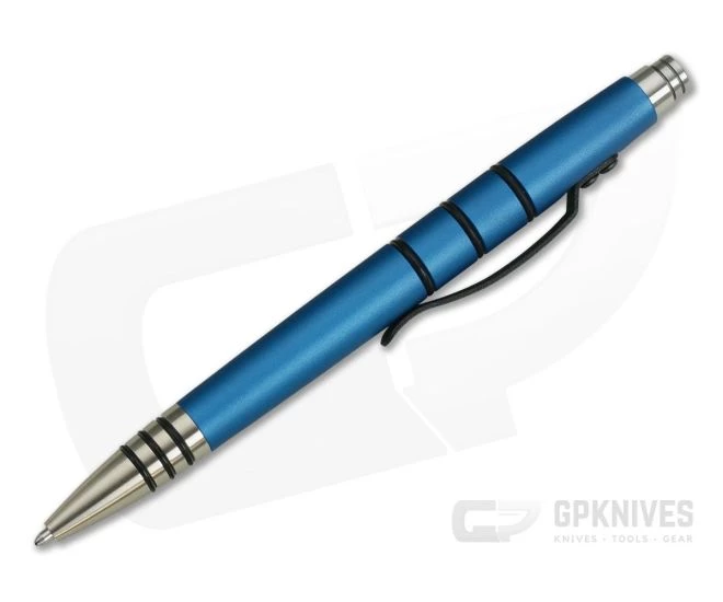 Tuff-Writer Mini Click Pen Aluminum Blue - Image 2