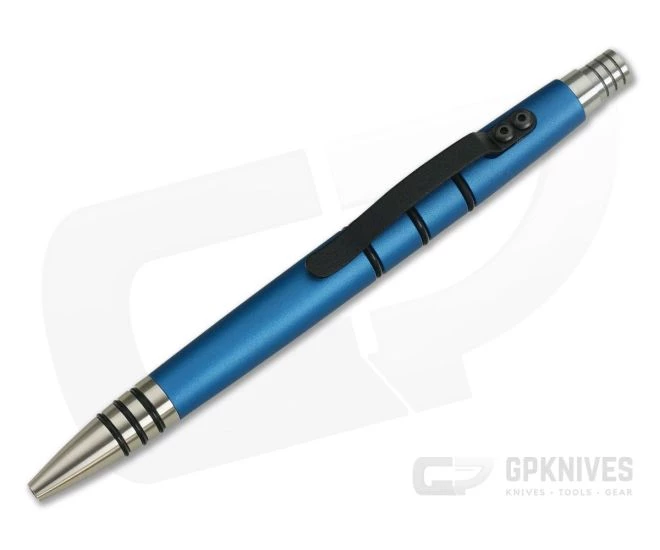 Tuff-Writer Mini Click Pen Aluminum Blue