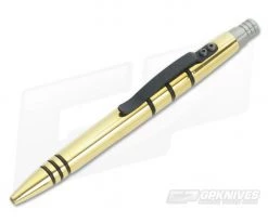 Tuff-Writer Mini Click Brass Ink Pen Polished