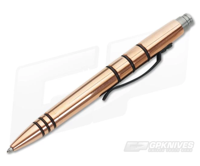 Tuff-Writer Mini Click Copper Ink Pen Polished - Image 2