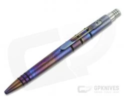 Tuff-Writer Mini Click Ink Pen Brushed and Flame Anodized Titanium