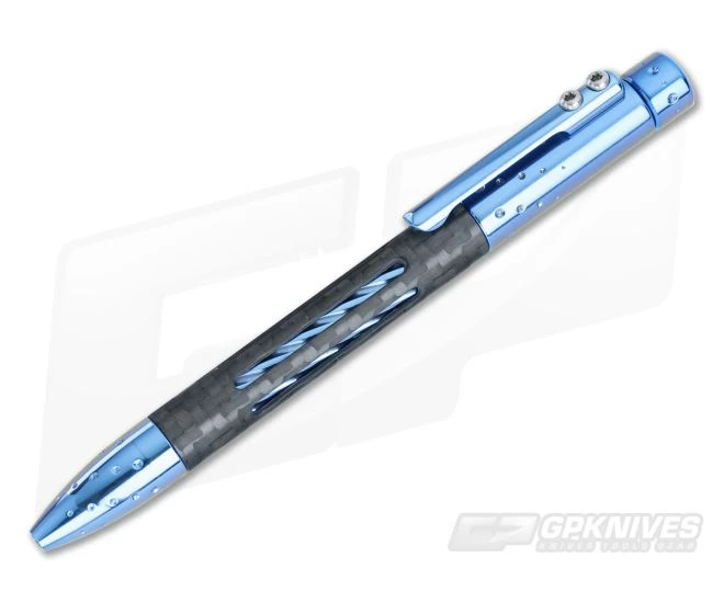 LionSteel Nyala Ink Pen Blue Titanium Carbon Fiber