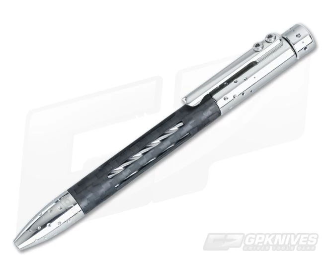 LionSteel Nyala Ink Pen Polished Titanium Carbon Fiber