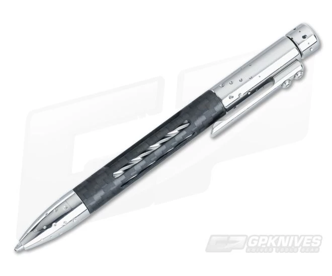 LionSteel Nyala Ink Pen Polished Titanium Carbon Fiber - Image 2