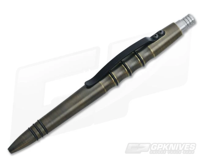 Tuff-Writer Precision Press Ink Pen Aged Brass