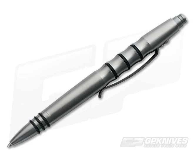 Tuff-Writer Precision Press Brushed Titanium Pen - Image 2