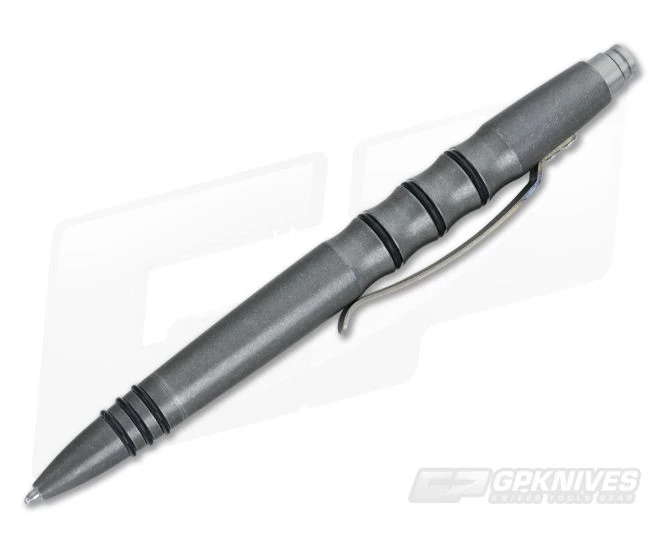 Tuff-Writer Precision Press Tumbled Titanium Pen - Image 2