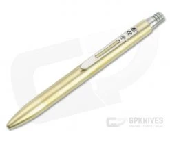 Tuff-Writer Retro Click Pen Brushed Brass Ink Pen