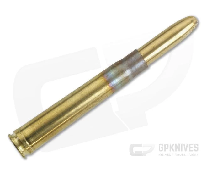 Fisher Space Pen .375 H & H Mag Shell Raw Brass Bullet Space Pen S375