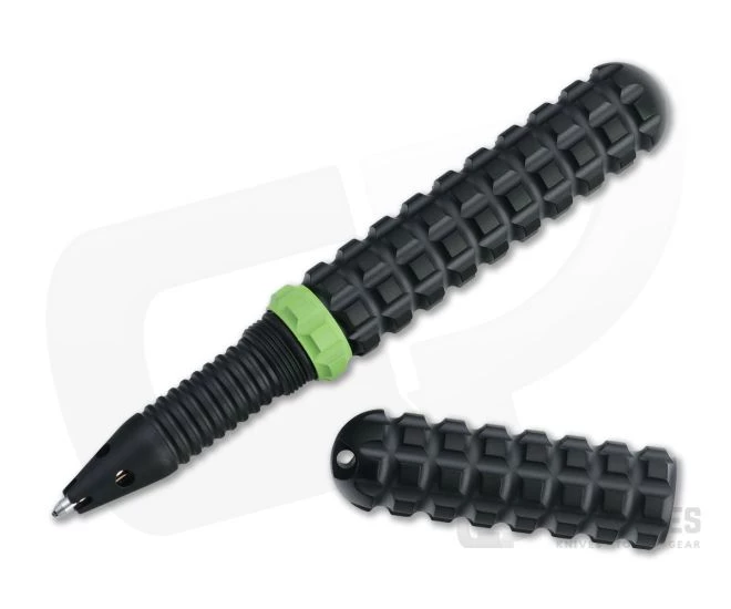 Audacious Concept Tenax Pen Green Ring Black PVD Titanium EDC Ink Pen TNX-TIT-PVD-GRN