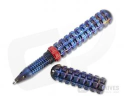 Audacious Concept Tenax Pen Red Ring Thunder Sky Titanium EDC Ink Pen TNX-TIT-SKY-RED