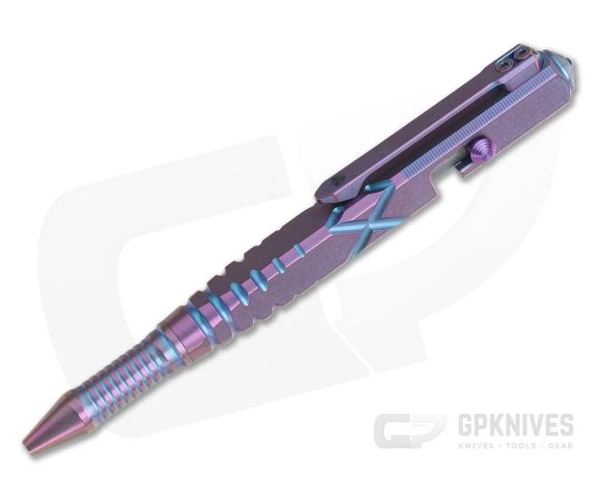 WE Knives TP-02A Purple Titanium Bolt Action Ink Pen
