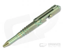 WE Knives TP-02B Green Titanium Bolt Action Ink Pen